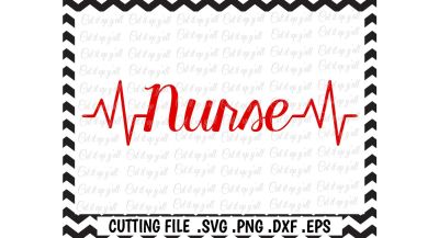 Nurse Heartbeat Svg, Png, Dxf, Eps, Cut Files for Electronic Cutting Machines Cameo, Cricut & More.