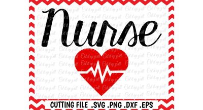 Nurse Svg, Png, Dxf, Eps, Cutting File for Cameo/ Cricut & More.