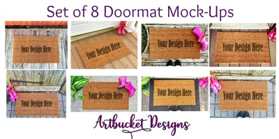 Coir Doormat Mockup Pack-Set of 8