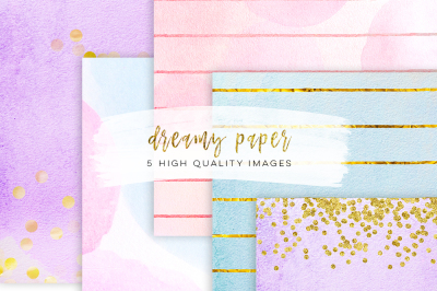 real watercolor paper&2C; High Resolution Digital Paper 300 DPI&2C; dreamy paper blue and lilac paper&2C; indigo color paper gold confetti watercolor