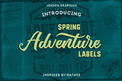 Spring Adventure Motivational Labels