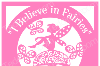 Girl SVG cutting file, I Believe in Fairies svg frame, Disney, Tinker Bell, cricut, silhouette , scrapbooking, papercutting, card making,