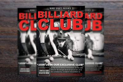 Billiards Club Sports Flyer