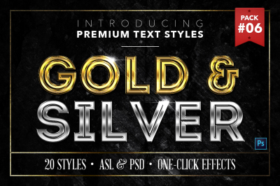 Gold & Silver #6 - 20 Text Styles