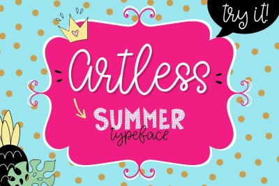 Artless Typeface - Summer Font