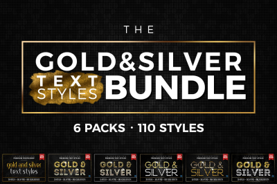 BUNDLE: Gold & Silver Text Styles