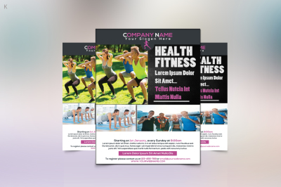 Health Fitness Flyer Template