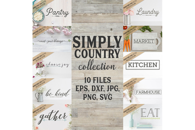 Simply Country Collection of cut files 