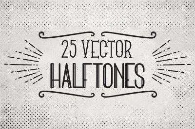 25 Retro Vector Halftones V2