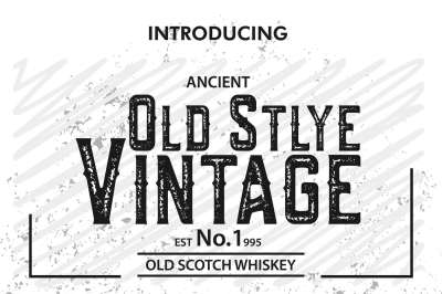 OLD STYLE WINTAGE TYPEFACE 