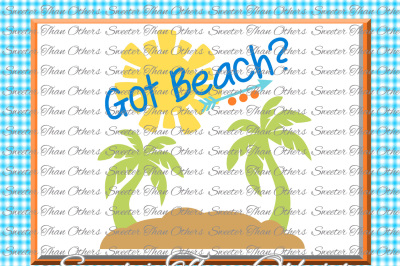 Beach Svg  Summer Beach pattern, Dxf Silhouette, Cameo cut file
