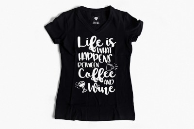 Life is what happens between coffee and wine SVG PNG EPS DXF