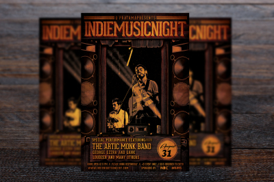 Indie Music Night Concert Flyer