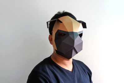 DIY Pug mask - 3d papercrafts