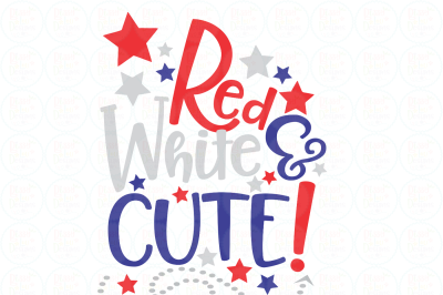 Red White and Cute SVG, EPS, DXF, PNG