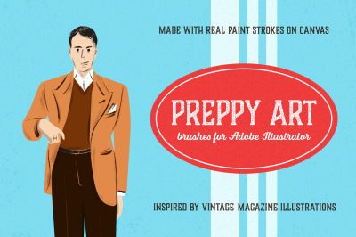 Preppy Art Brushes for Adobe Illustrator