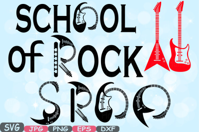 School Of Rock Cutting files SVG clipart Silhouette Welcome Long live rock and roll Heavy Metal Vinyl eps png music Vector -659s