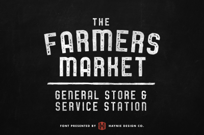 Service Station | Vintage Farmers Market Font