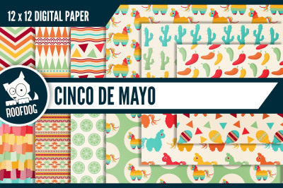 Cinco de Mayo | Mexican Fiesta | Taco Tuesday | Piñata Party themed digital papers
