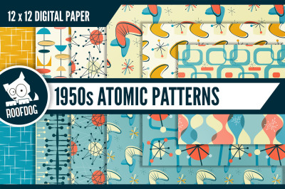 1950s Atomic themed digital papers