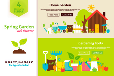Spring Garden Website Banners
