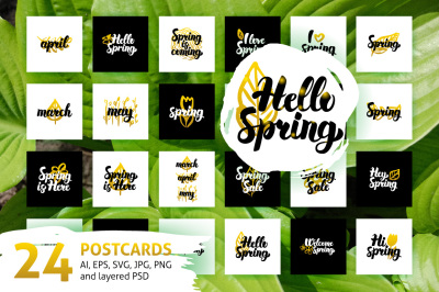 Spring Lettering Posters