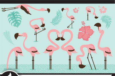 Pink flamingo clip art