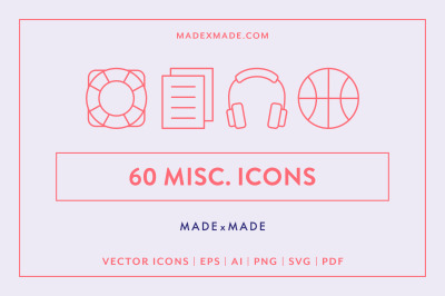 Line Icons &ndash; Miscellaneous Icons