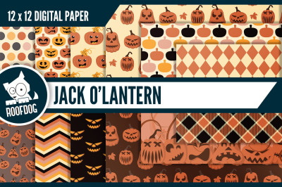Halloween Jack O'Lantern digital paper