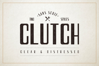 Clutch-Sans Serif Retro Font - 2 Styles