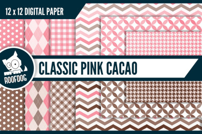 Classic pink cacao digital paper