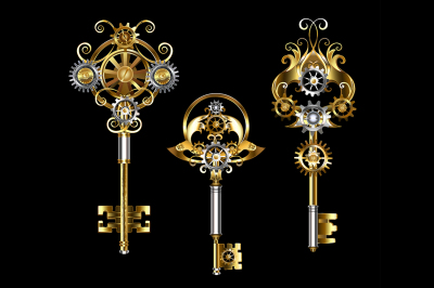 Three Keys with Gears