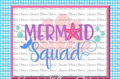 Mermaid Squad Svg, Mermaid SVG, mini mermaid Svg, beach cut file Dxf Silhouette Cricut INSTANT DOWNLOAD, Vinyl Design, Htv, Scal, Mtc