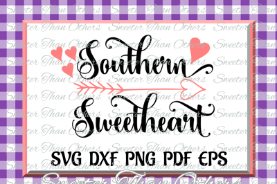 Southern Sweetheart svg, Southern Girl Cut file, Dxf Silhouette Studios, Cameo Cricut cut file INSTANT DOWNLOAD, Vinyl Design, Htv Scal Mtc