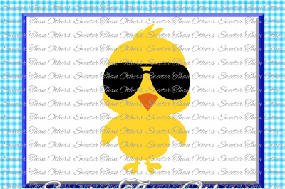 Chick with Shades Svg, Baby SVG, Chick Magnet, Boy Svg, Boy Cut file, Boy Tshirt Easter svg Dxf Silhouette Cricut INSTANT DOWNLOAD Scal, Mtc