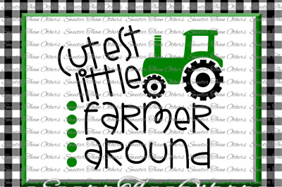 Cutest Farmer SVG, Farmhouse Svg, Farm Svg, Farm cut boy onesie cut file boy svg, baby cutting file Dxf Silhouette Cricut INSTANT DOWNLOAD
