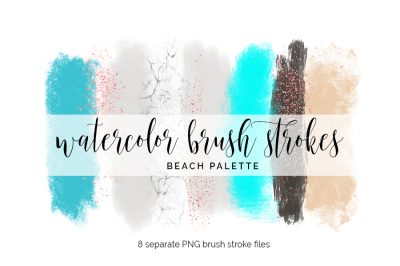 Brush Strokes Clipart - beach