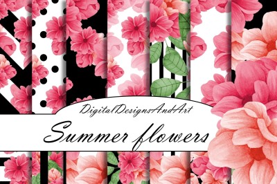 Summer flowers paper pack