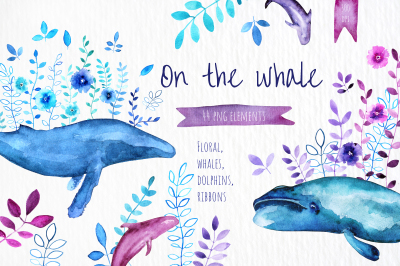 On the Whale - Watercolor set