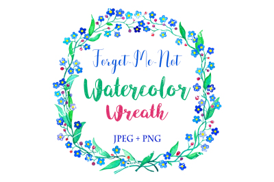 Watercolor Flower Wreath or Frame
