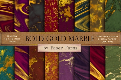 Bold gold digital paper 