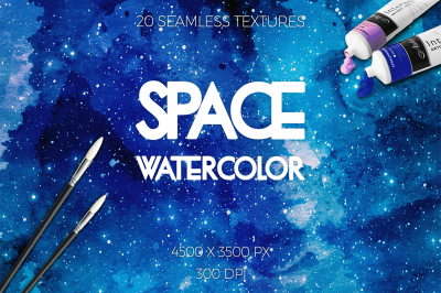 Watercolor Space Seamless Textures