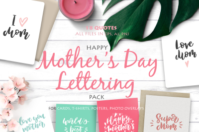 Happy Mother's Day Lettering Pack