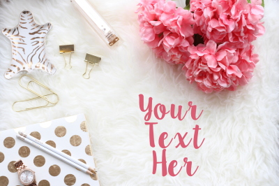 Styled Stock photo pink and gold mockup