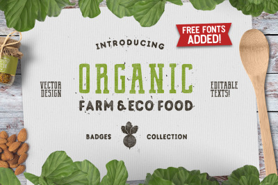 Organic Farm &amp; Eco Food Badges