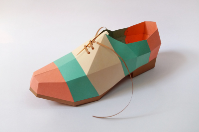 DIY Colorful pointed Shoe -3d papercrafts