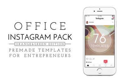 Office Instagram Pack - Orange & Green Edition