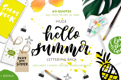 Hello Summer Lettering Pack