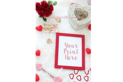 Pinterest Vertical Dimensions Valentine's Day Styled Stock Photo Mockup Print