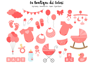Red New Born Baby Clipart